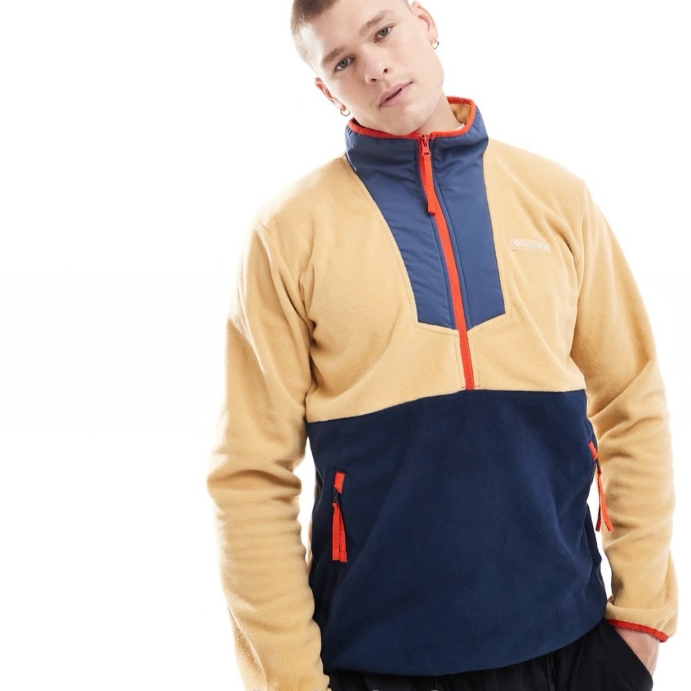 Columbia Men’s Sequoia multicolored flee half zip size L